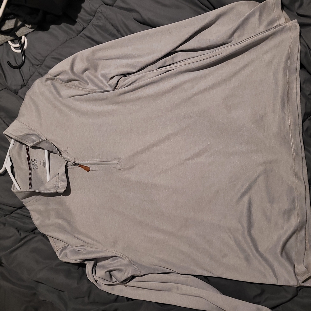 Men's Gray Quarter-Zip Shirt